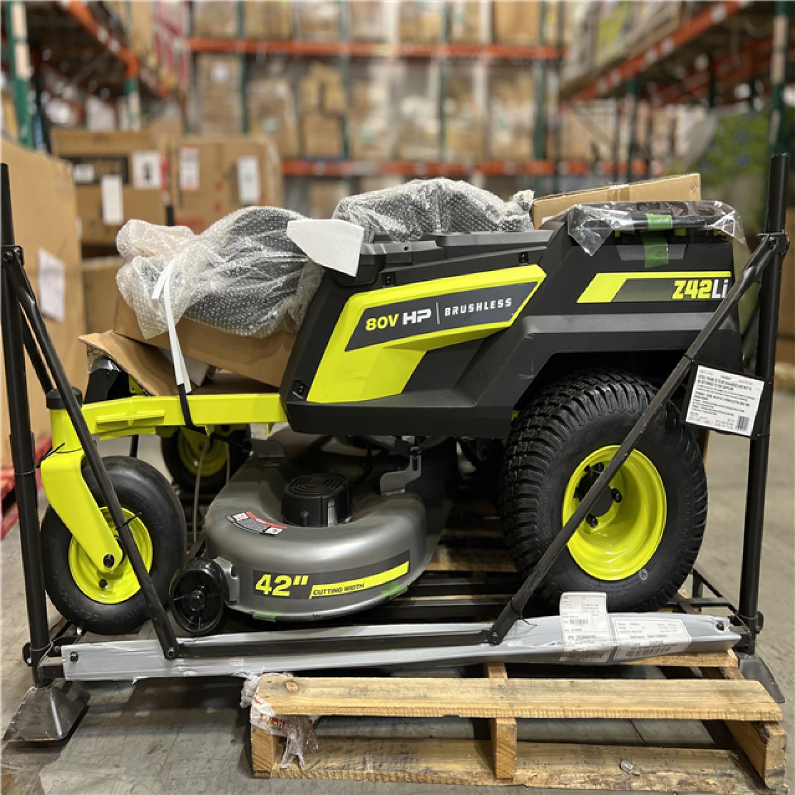DALLAS LOCATION - NEW! RYOBI 80V HP Brushless 42 in. Battery Electric Cordless Zero Turn Riding Mower (2) 80V Batteries (2) 40V Batteries and Charger