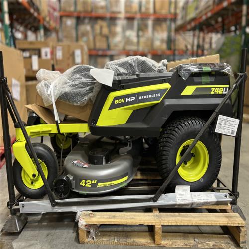 DALLAS LOCATION - NEW! RYOBI 80V HP Brushless 42 in. Battery Electric Cordless Zero Turn Riding Mower (2) 80V Batteries (2) 40V Batteries and Charger