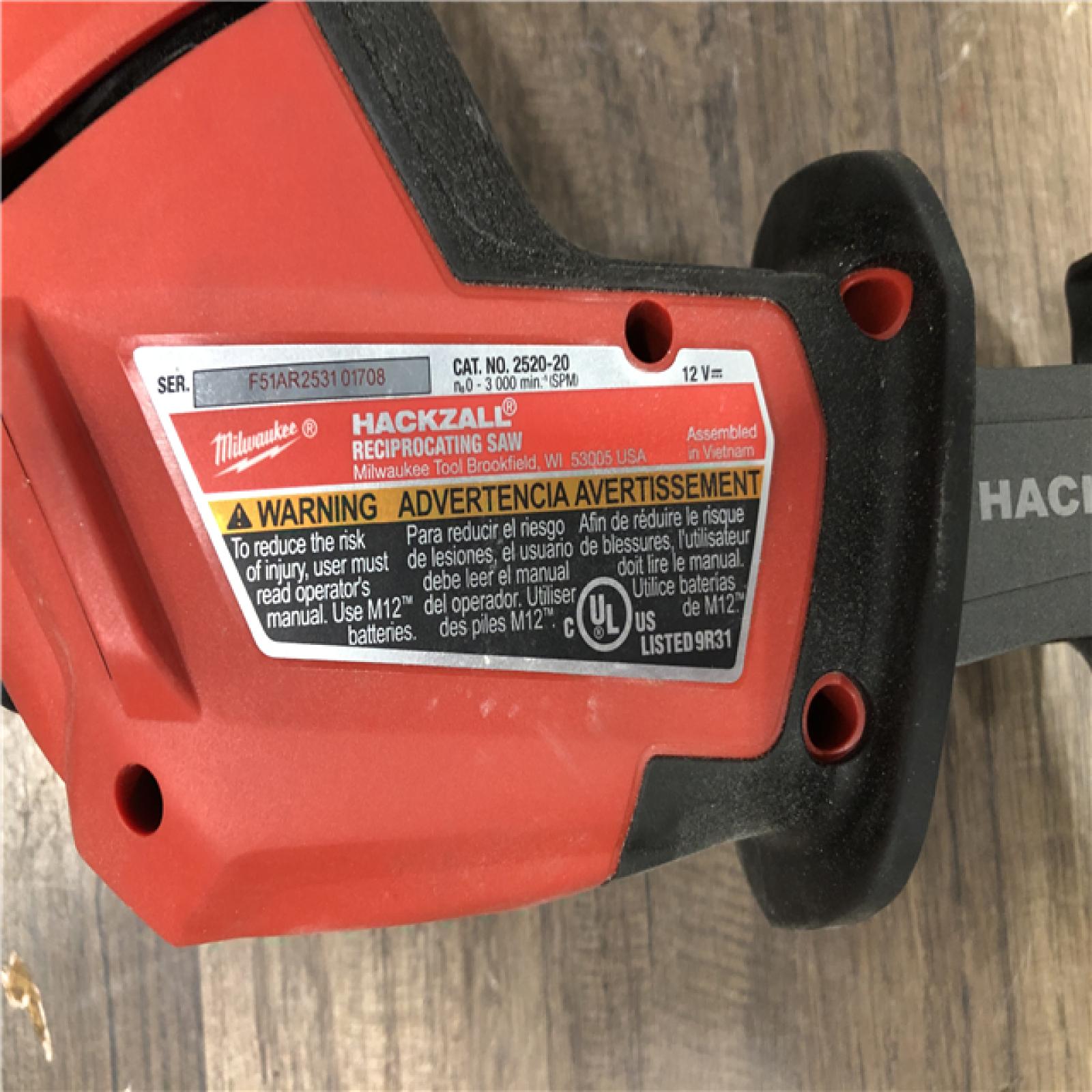 AS-IS Milwaukee  FUEL 12V Lithium-Ion Brushless Cordless HACKZALL Reciprocating Saw Kit