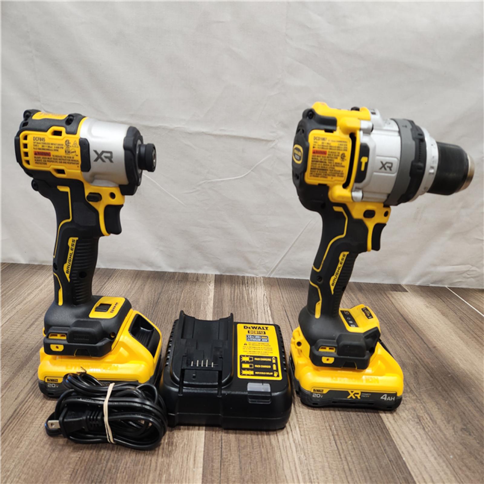 AS-IS- DEWALT 20V MAX XR 2-Tool Combo Kit with POWERPACK