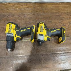 AS-IS DEWALT ATOMIC 20-Volt MAX Lithium-Ion Cordless Combo Kit (2-Tool) with (2) 2.0Ah Batteries, Charger and Bag