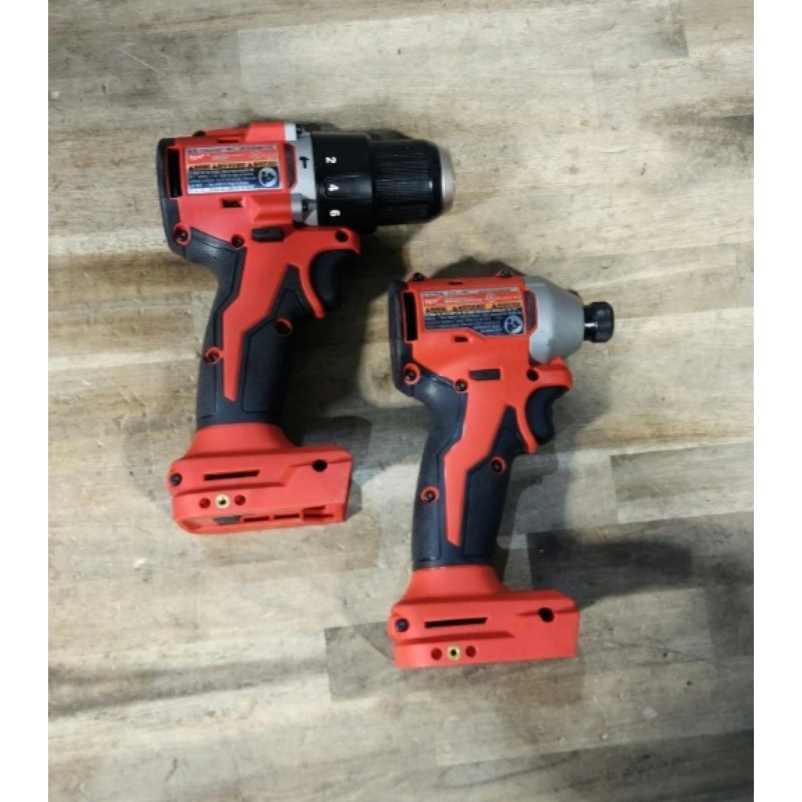 HOUSTON LOCATION - AS-IS Milwaukee M18 18V Lithium-Ion Brushless Cordless Compact Drill/Impact Combo Kit (2-Tool) W/(2) 2.0 Ah Batteries, Charger & Bag
