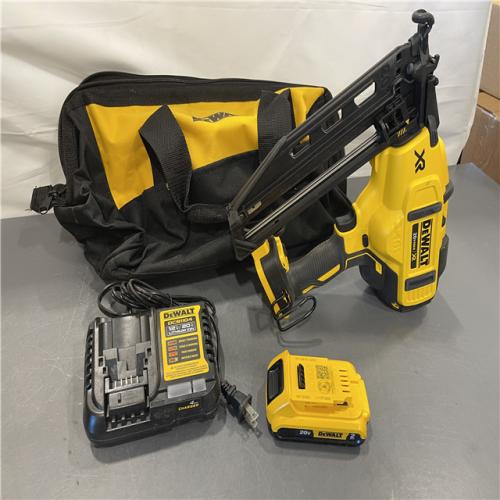 AS-IS - DeWalt 20V 16 Gauge Cordless Angled Finish Nailer Kit W/ 2Ah Battery