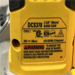 AS-IS DEWALT 20-Volt MAX 3-3/8 in. Cordless Brushless Bandsaw (Tool-Only)