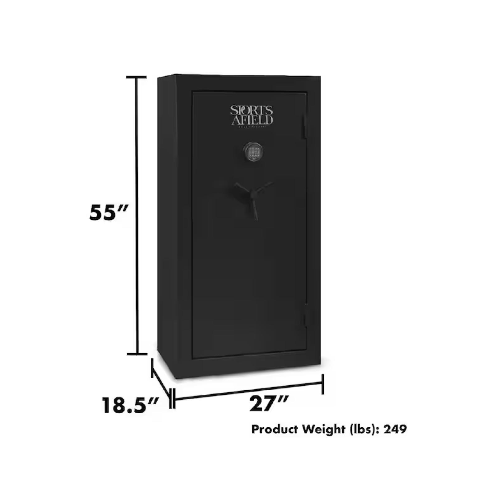 DALLAS LOCATION - Sports Afield 30-Gun Fireproof Electronic Lock Gun Safe  Black