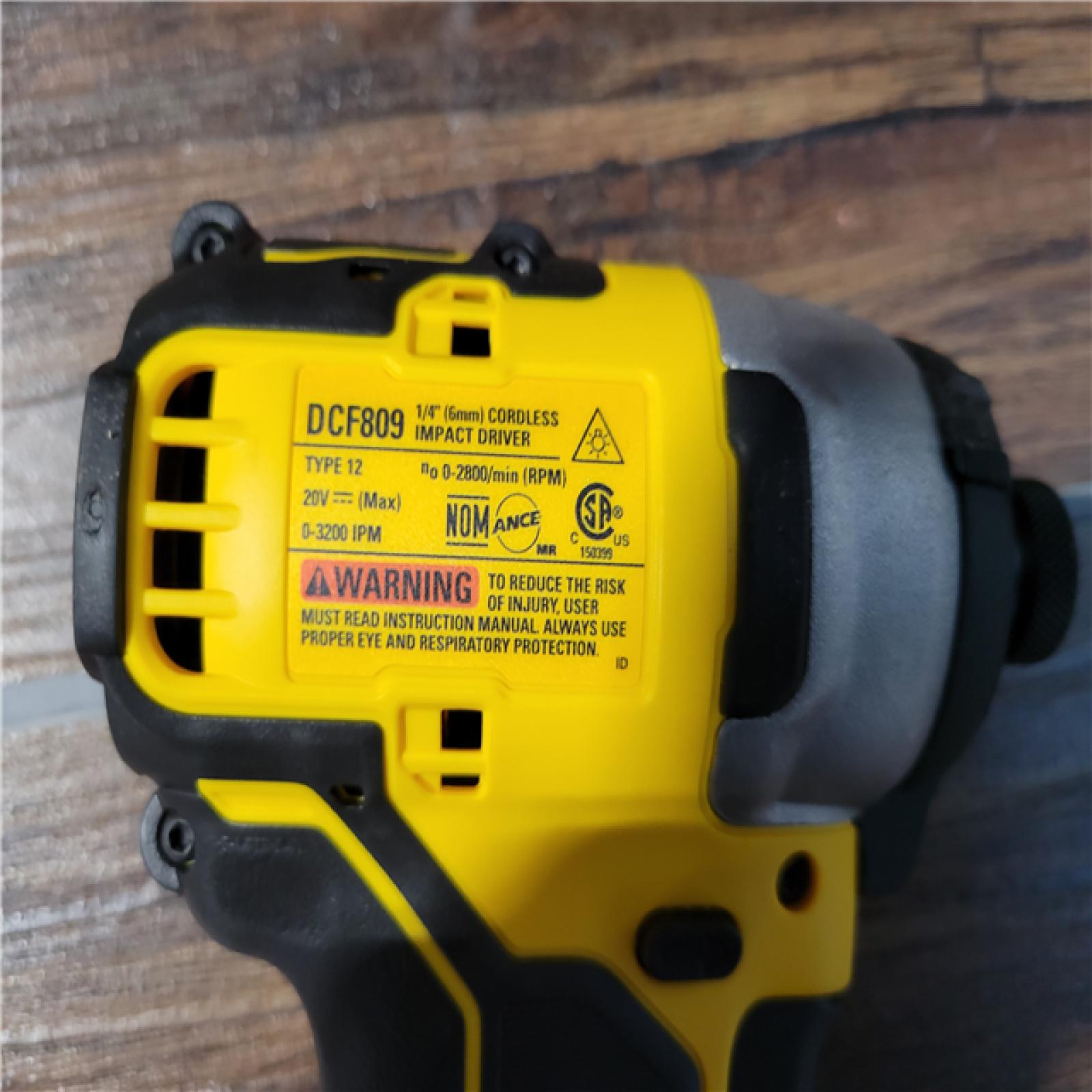 California As-Is Dewalt Brushless 4-Tool Combo Kit (Battery,Charger, and Tool Bag Included)