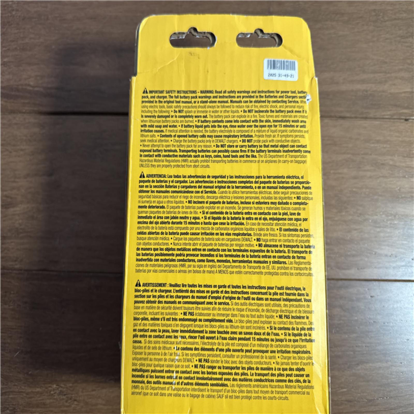 California NEW DeWalt Flex Volt Batteries  (2) Batteries
