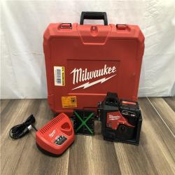 AS-IS Milwaukee 12-Volt Lithium-Ion Cordless Green 250 ft. 3-Plane Laser Level Kit