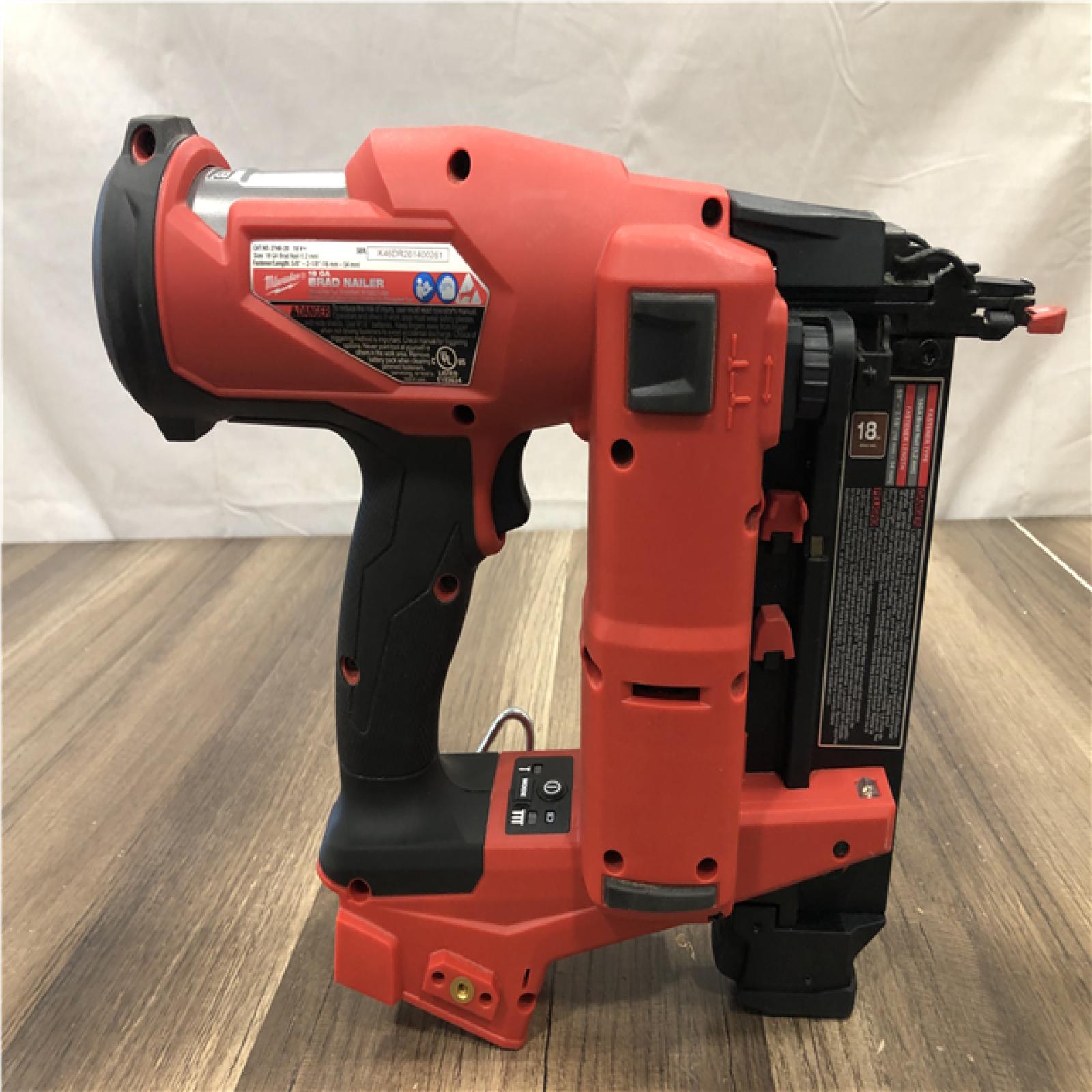 AS-IS Milwaukee FUEL 18-Volt Lithium-Ion Brushless Cordless Gen II 18-Gauge Brad Nailer (Tool-Only)