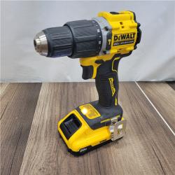 AS-IS DEWALT ATOMIC 20-Volt Lithium-Ion Cordless 1/2 in. Compact Hammer Drill with 3.0Ah Battery, Charger and Bag