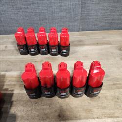 HOUSTON LOCATION - AS-IS MILWAUKEE BATTERY PACK QTY - 20