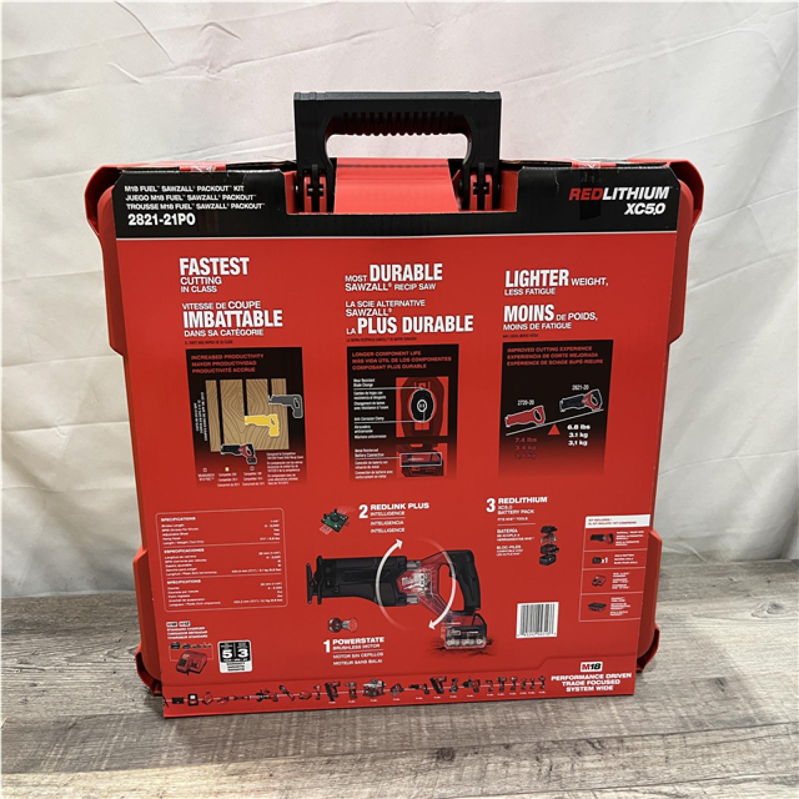NEW - Milwaukee FUEL18V Lithium-Ion Brushless Cordless SAWZALL Reciprocating Saw Kit with PACKOUT Tool-Box
