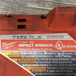 AS-IS Milwaukee FUEL 18V Lithium-Ion Brushless Cordless 1/2 in. Impact Wrench with Friction Ring (Tool-Only)