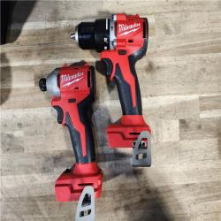 HOUSTON LOCATION - AS-IS M18 18-Volt Lithium-Ion Brushless Cordless Compact Hammer Drill/Impact Combo Kit (2-Tool) with (2) Batteries, Bag