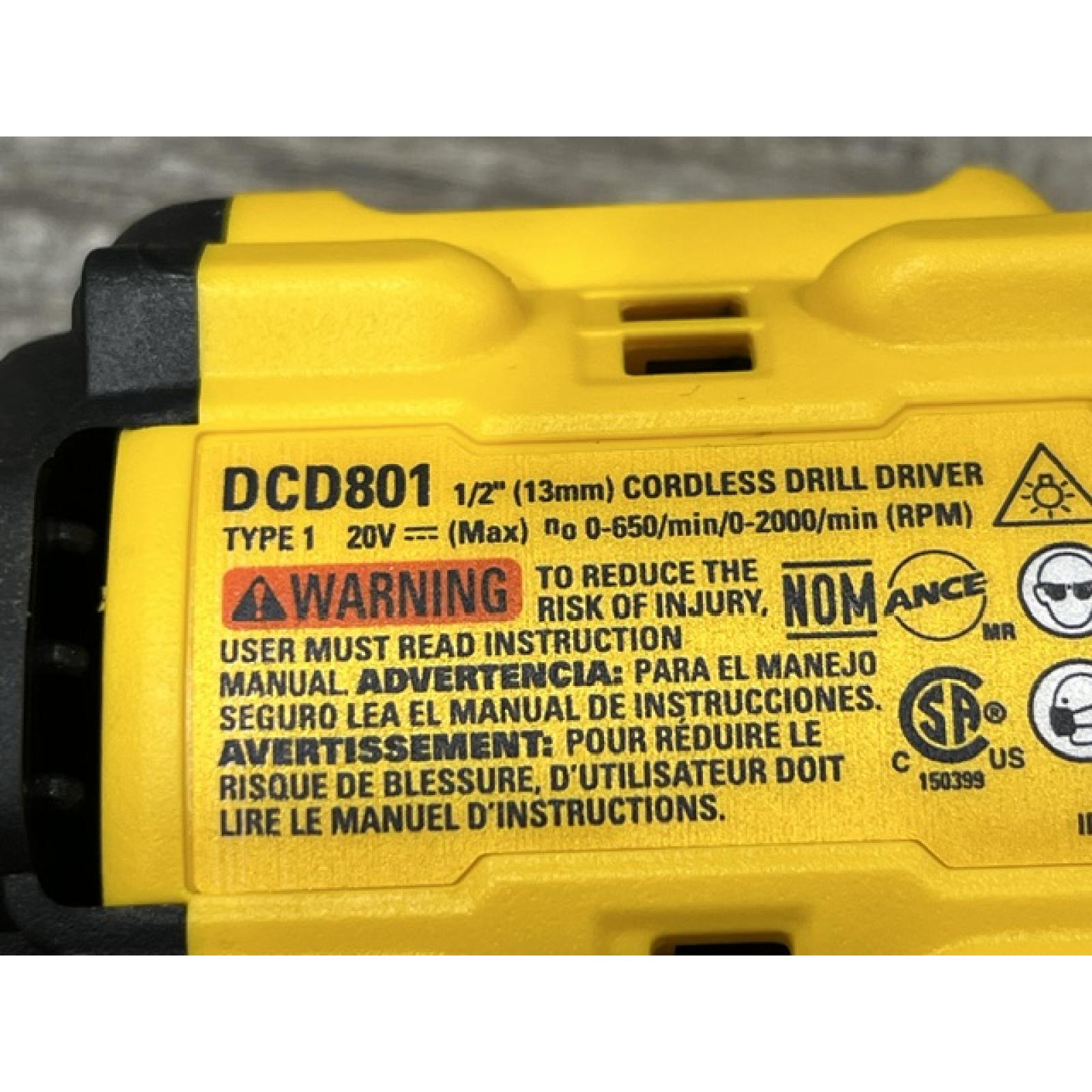 AS-IS DEWALT 20V XR Lithium-Ion Cordless Brushless 1/2 in. Drill/Driver Kit