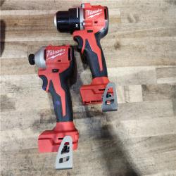 HOUSTON LOCATION - AS-IS Milwaukee 18V Lithium-Ion Brushless Cordless Compact Drill/Impact Combo Kit