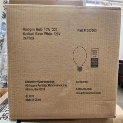 Phoenix Location NEW Halogen Bulb 40W G25 Medium Base White 120V 24 Pack (47 Total)