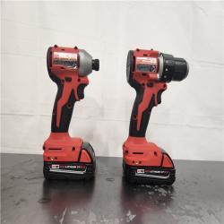 AS-IS- Milwaukee18V Lithium-Ion Brushless Cordless Compact Drill/Impact Combo Kit
