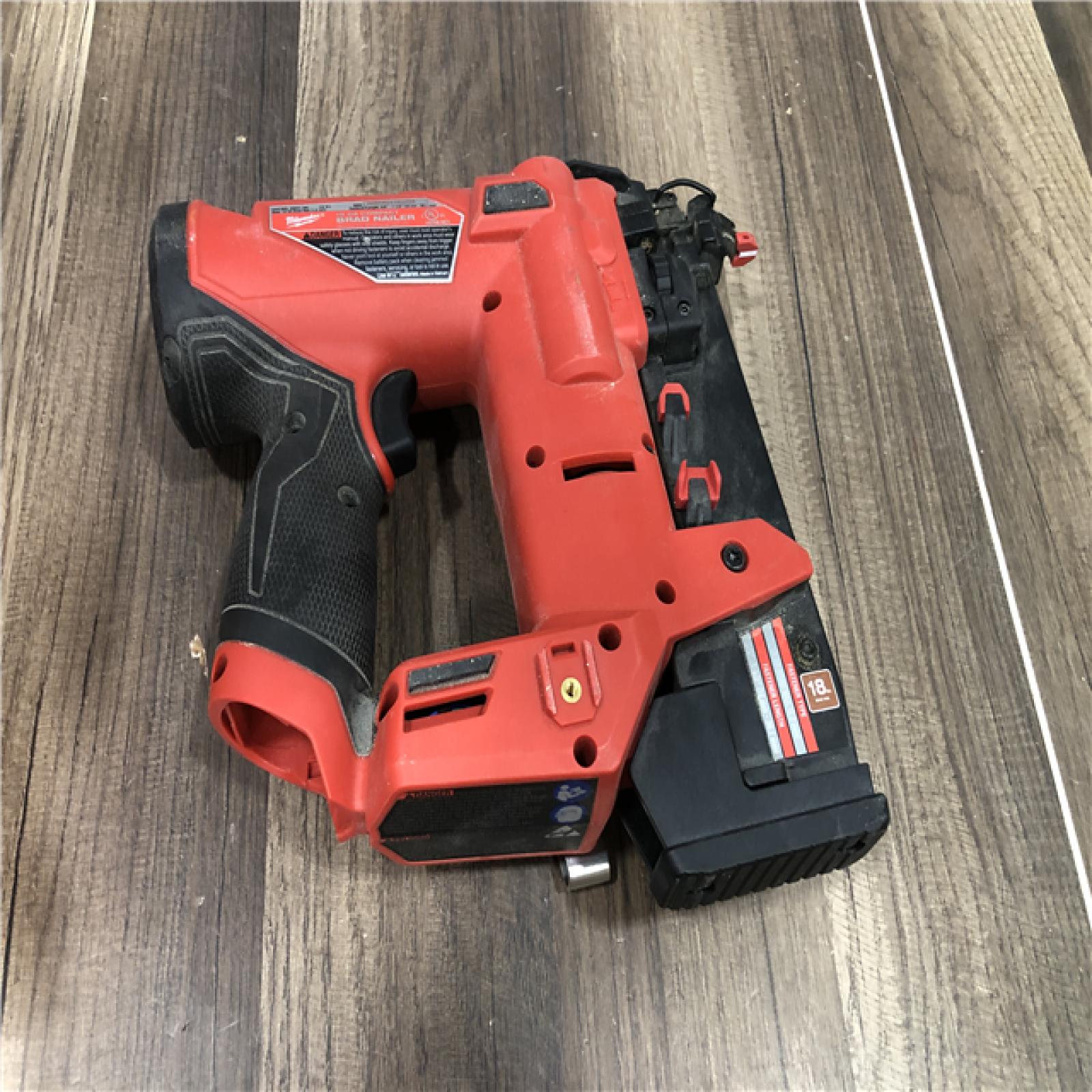 A-IS Milwaukee  FUEL 12-Volt Lithium-Ion Brushless Cordless 18-Gauge 1-1/2 in. Compact Brad Nailer (Tool Only)