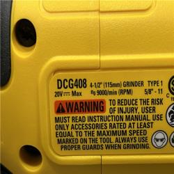 AS-IS DEWALT 20V MAX Cordless Brushless 4-1/2 in. Angle Grinder with Paddle Switch (Tool Only)