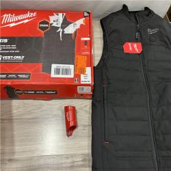 AS-IS Men's Small M12 12V Lithium-Ion Cordless AXIS Black Heated Vest (Vest Only)