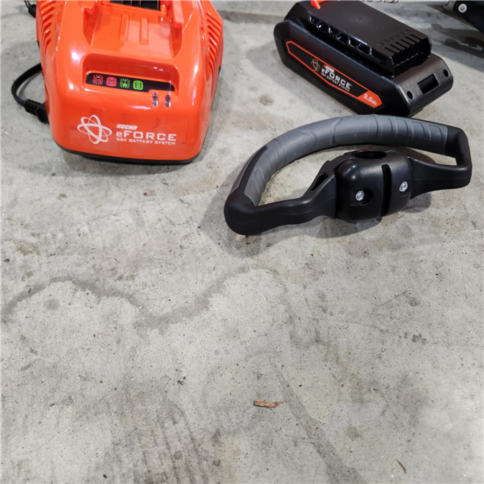 Houston location- AS-IS Echo EFORCE 56V 16 in. Brushless Cordless Battery String Trimmer with 2.5Ah Battery and Charger - DSRM-2100C1 (Appears in new condition)