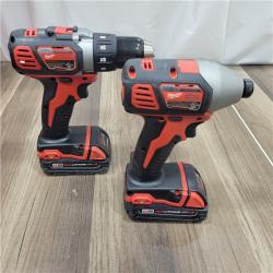 AS-IS MILWAUKEE M12 12V Lithium-Ion Cordless Combo Kit (5-Tool) with Two 1.5Ah Batteries, Charger & Tool Bag