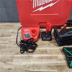 HOUSTON LOCATION - AS - IS Milwaukee 12-Volt Lithium-Ion Cordless Green 250 ft. 3-Plane Laser Level Kit