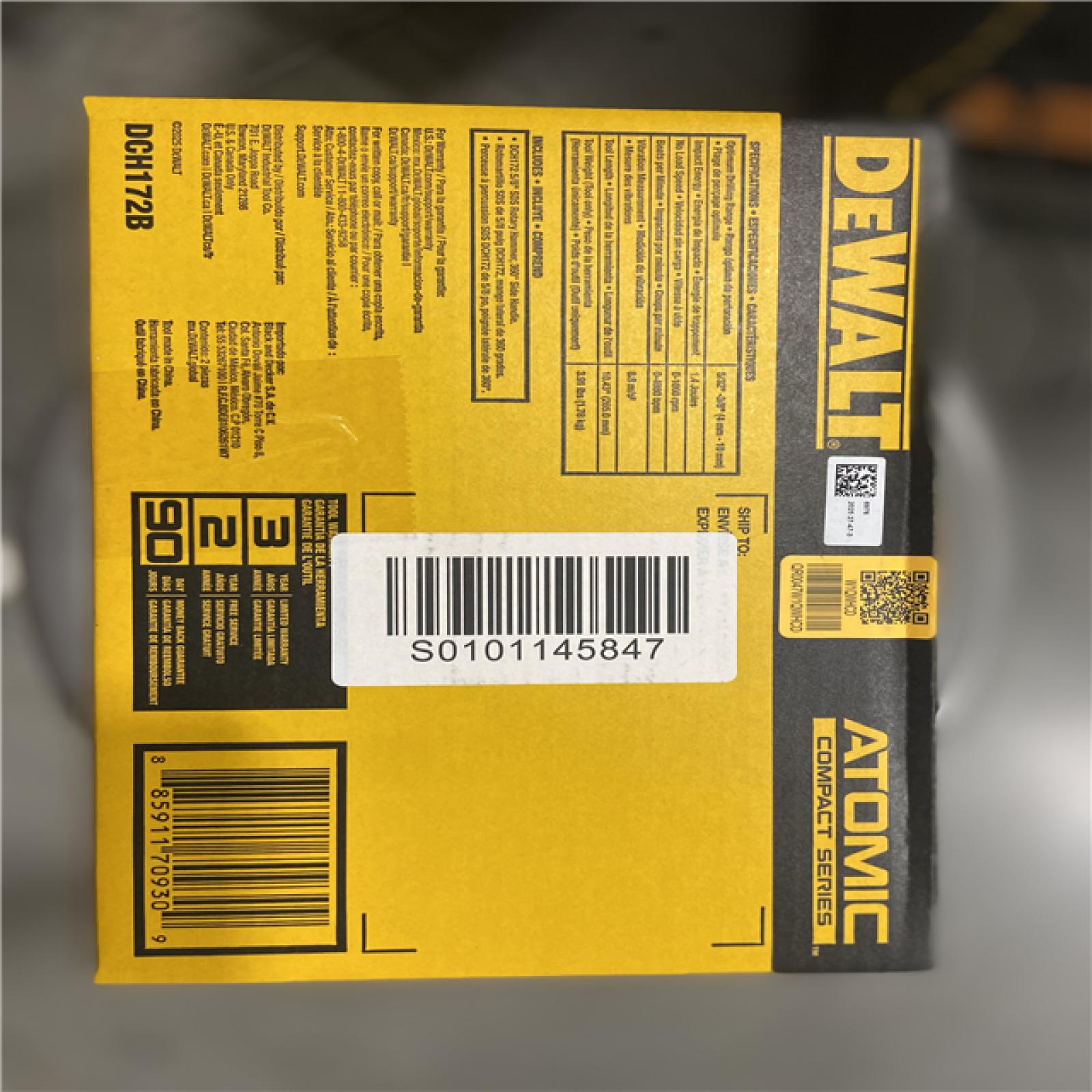 NEW! - DEWALT ATOMIC 20V MAX Cordless Brushless Ultra-Compact 5/8 in. SDS Plus Hammer Drill (Tool Only)