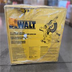 NEW! - DEWALT 15 Amp Corded 12 in. Double Bevel Sliding Compound Miter Saw  Blade Wrench and Material Clamp