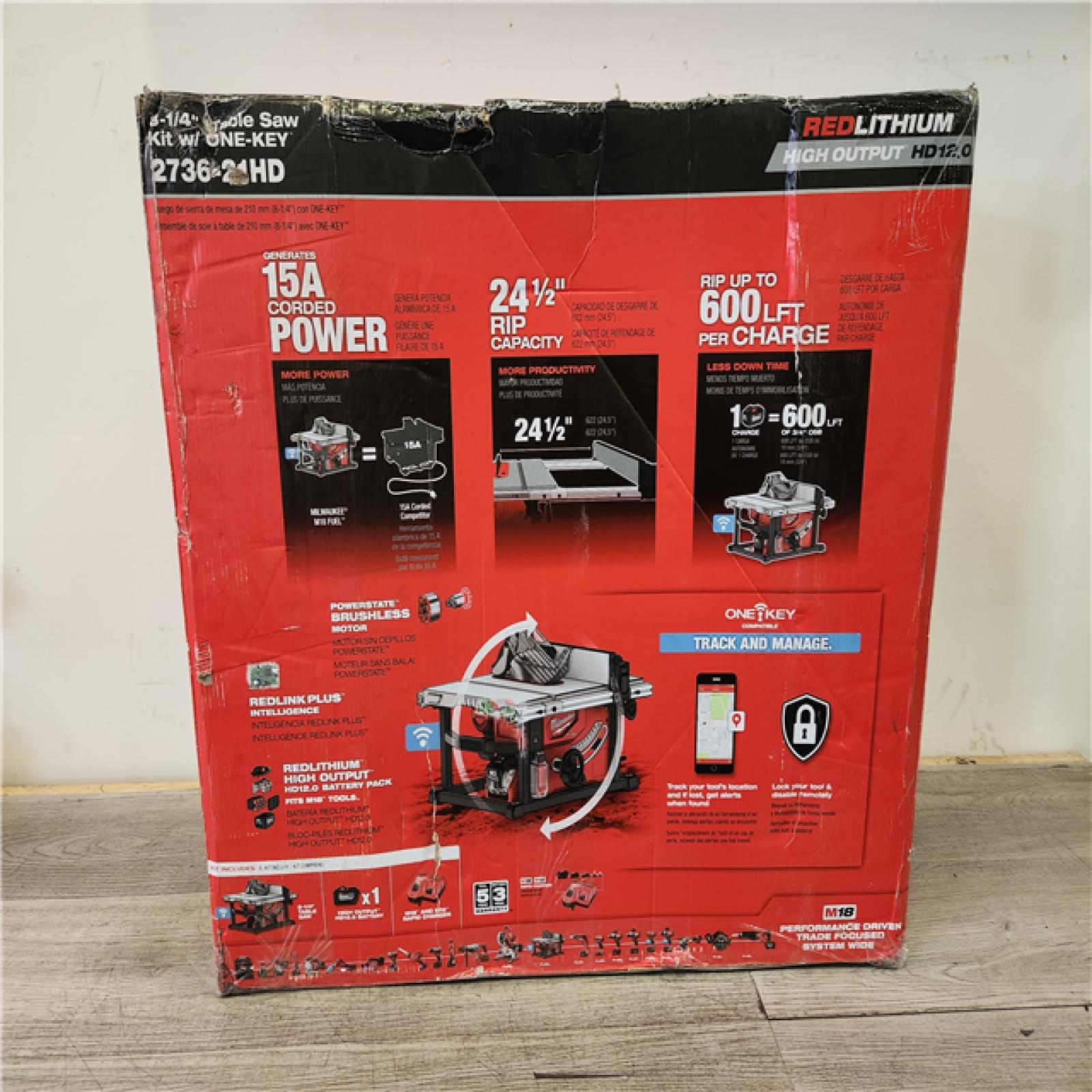 Phoenix Location Milwaukee M18 FUEL ONE-KEY 18- volt Lithium-Ion Brushless Cordless 8-1/4 in. Table Saw Kit W/(1)  Rapid Charger (Battery Not Included)