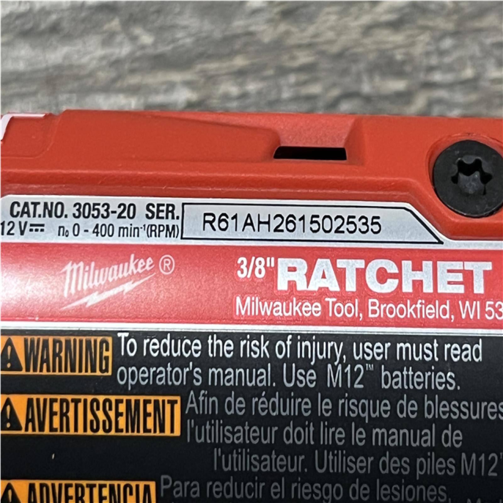 AS-IS Milwaukee FUEL 12V Lithium-Ion Compact 3/8 in. Cordless Ratchet (Tool-Only)