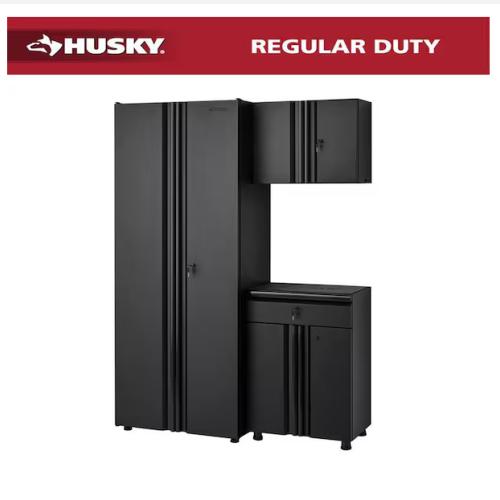 DALLAS LOCATION -Husky 3-Piece Regular Duty Welded Steel Garage Storage System in Black