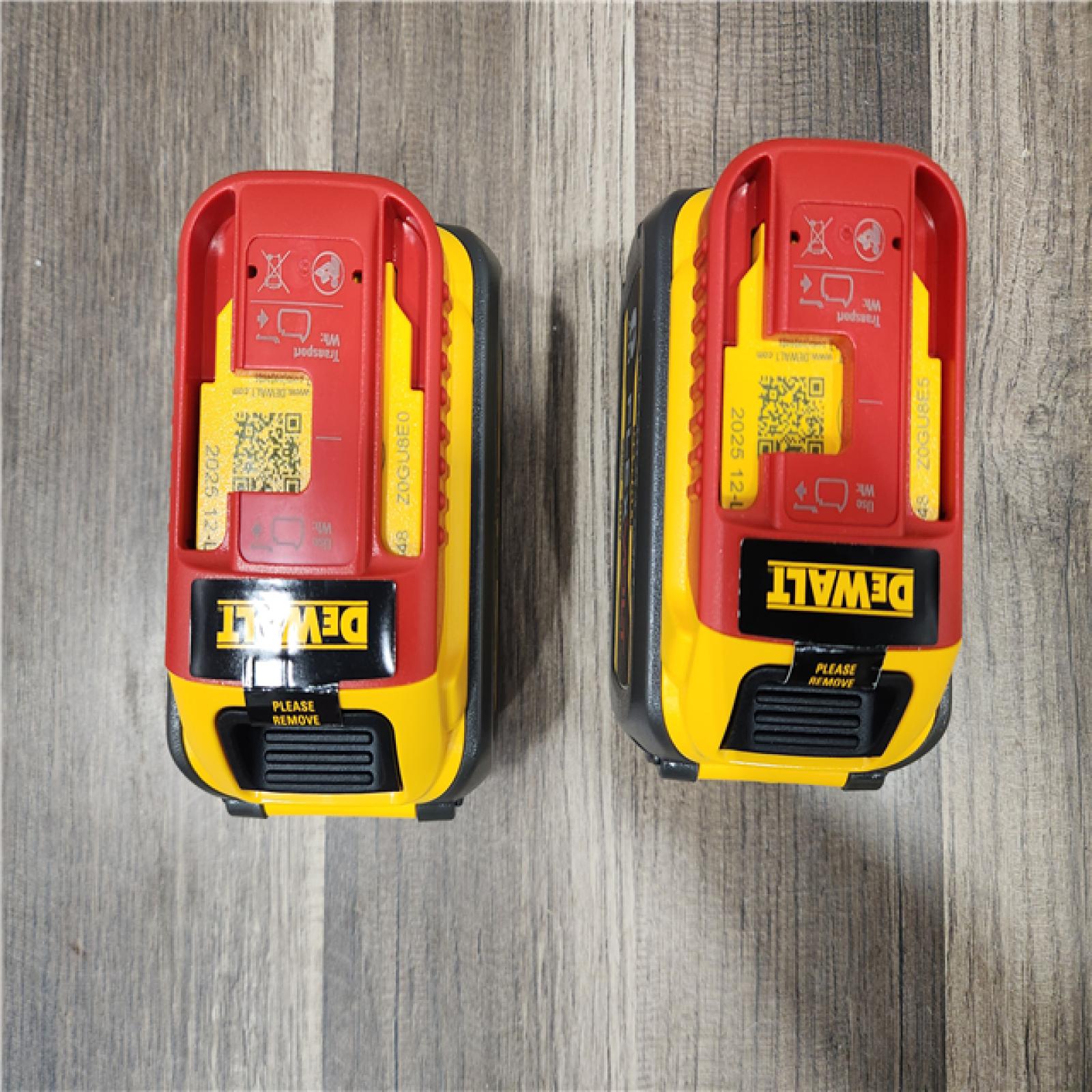 AS-IS DEWALT FLEXVOLT 20V/60V MAX Lithium-Ion 6.0Ah Battery Pack (2 Pack)