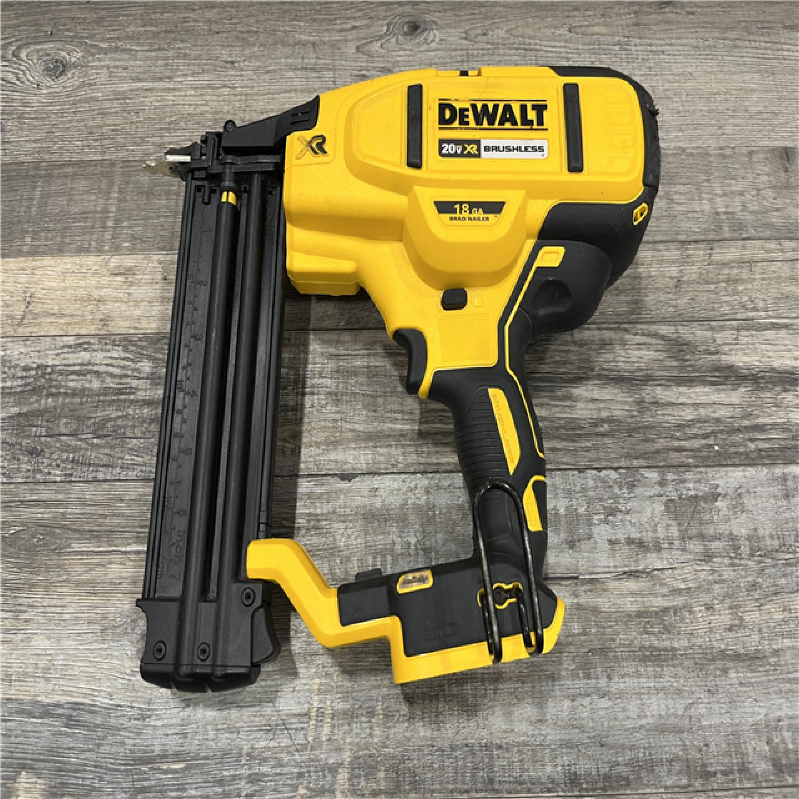 AS-IS DEWALT 20V MAX XR Lithium-Ion Electric Cordless 18-Gauge Brad Nailer (Tool Only)