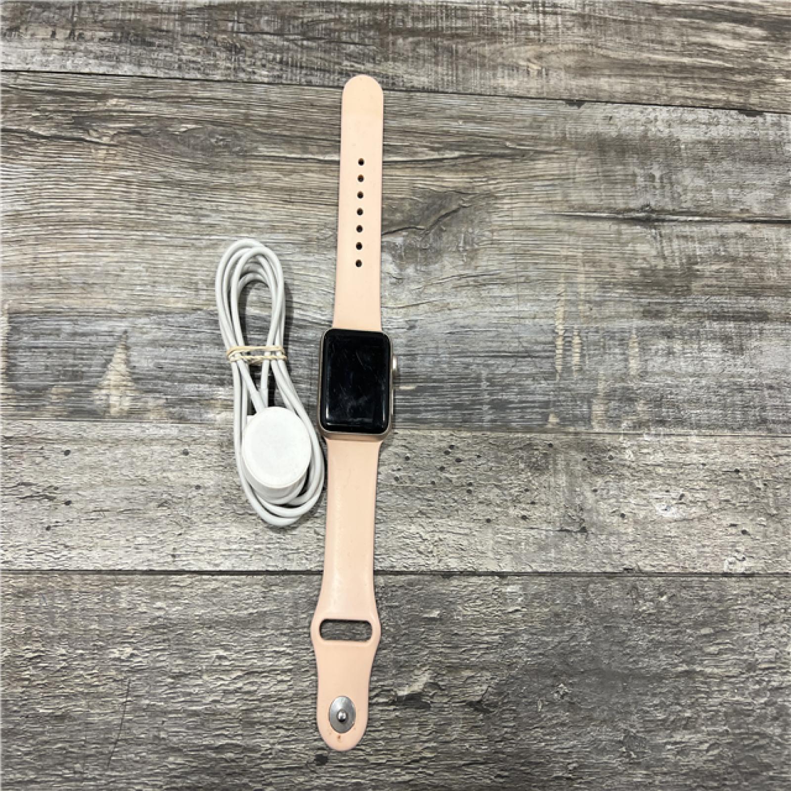 AS-IS Apple Watch Gen 3 Series 3 Cell 38mm Gold Aluminum - Pink Sand Sport