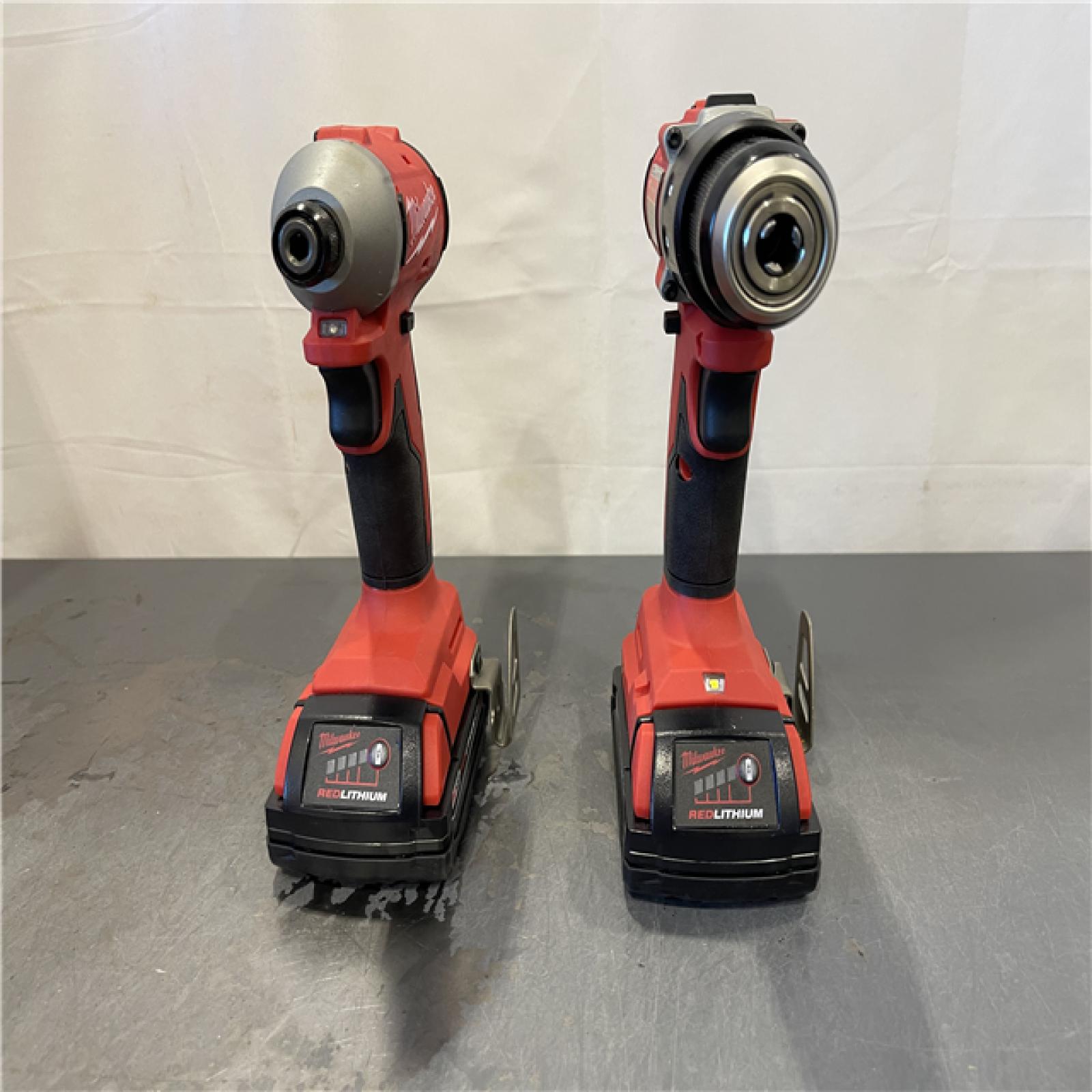 AS-IS - Milwaukee M18 18V Lithium-Ion Brushless Cordless Compact Drill/Impact Combo Kit