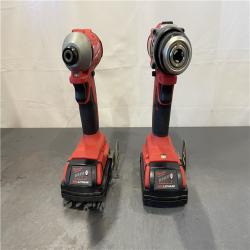 AS-IS - Milwaukee M18 18V Lithium-Ion Brushless Cordless Compact Drill/Impact Combo Kit