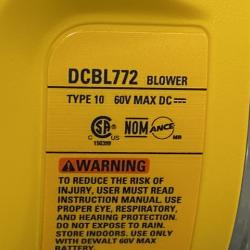AS-IS DEWALT FLEXVOLT 60V MAX 125 MPH 600 CFM Brushless Cordless Battery Powered Blower Kit