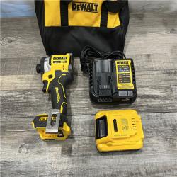 AS-IS DEWALT 20V MAX XR Lithium-Ion Brushless Cordless 3-Speed High Torque 1/4 in. Impact Driver Kit
