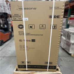 DALLAS LOCATION- Seasons ENERGY STAR 18cu.ft. 30in. Top-Freezer Refrigerator