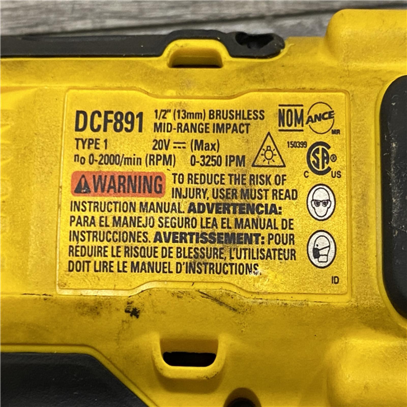 AS-IS DEWALT 20V MAX XR Cordless 1/2 in. Impact Wrench (Tool Only)