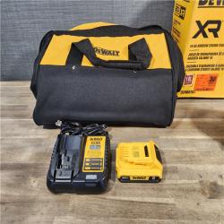 HOUSTON LOCATION - AS-IS DeWALT DCN681D1 20-Volt MAX 18ga Cordless Brushless Narrow Crown Stapler Kit