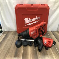 AS-IS Milwaukee 12-Volt Lithium-Ion Cordless Drain Cleaning Airsnake Air Gun Kit