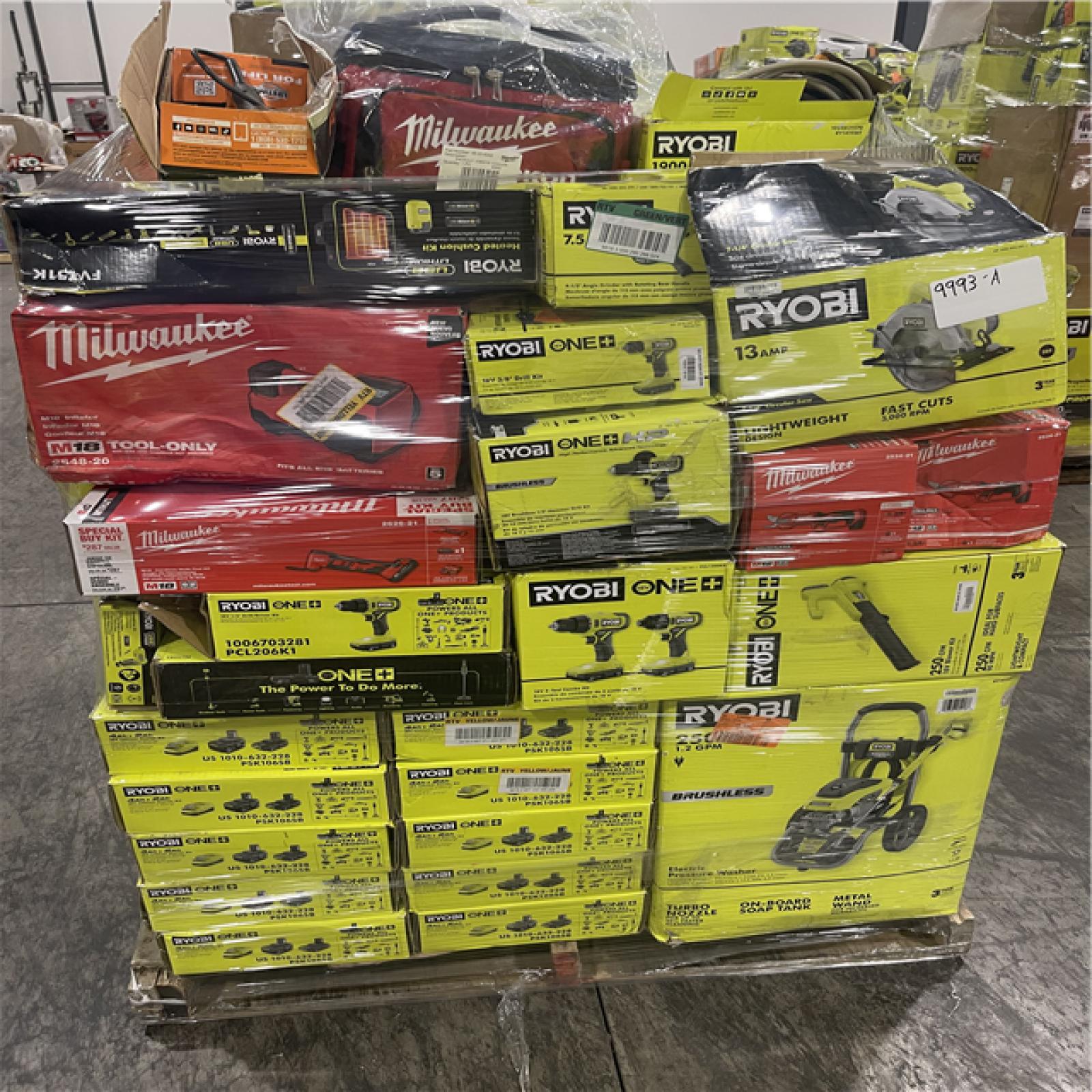 Pittston Location As-Is Power Tools Partial Truckload (12 pallets) 9993-A