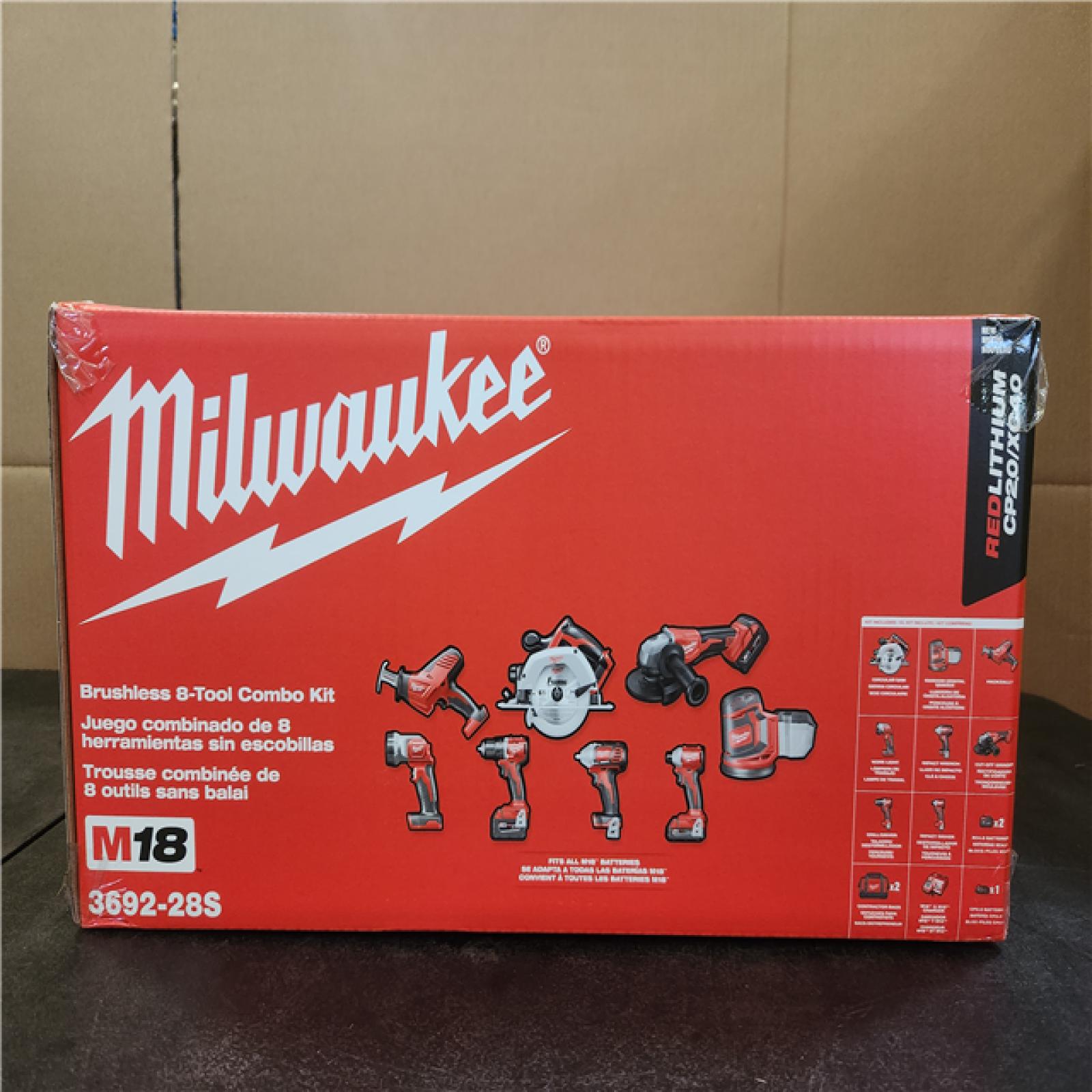 Phoenix NEW Milwaukee M18 18V Lithium-Ion Cordless Combo Kit (8-Tool) with (3) Batteries  Charger and Tool Bag