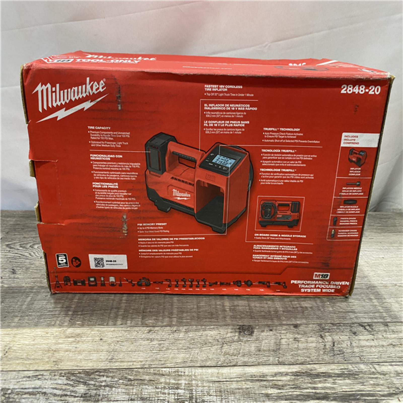 NEW - Milwaukee 18-Volt Lithium-Ion Cordless Portable Inflator (Tool-Only)