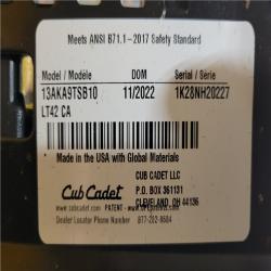 CALIFORNIA AS-IS CUB CADET RIDING MOWER