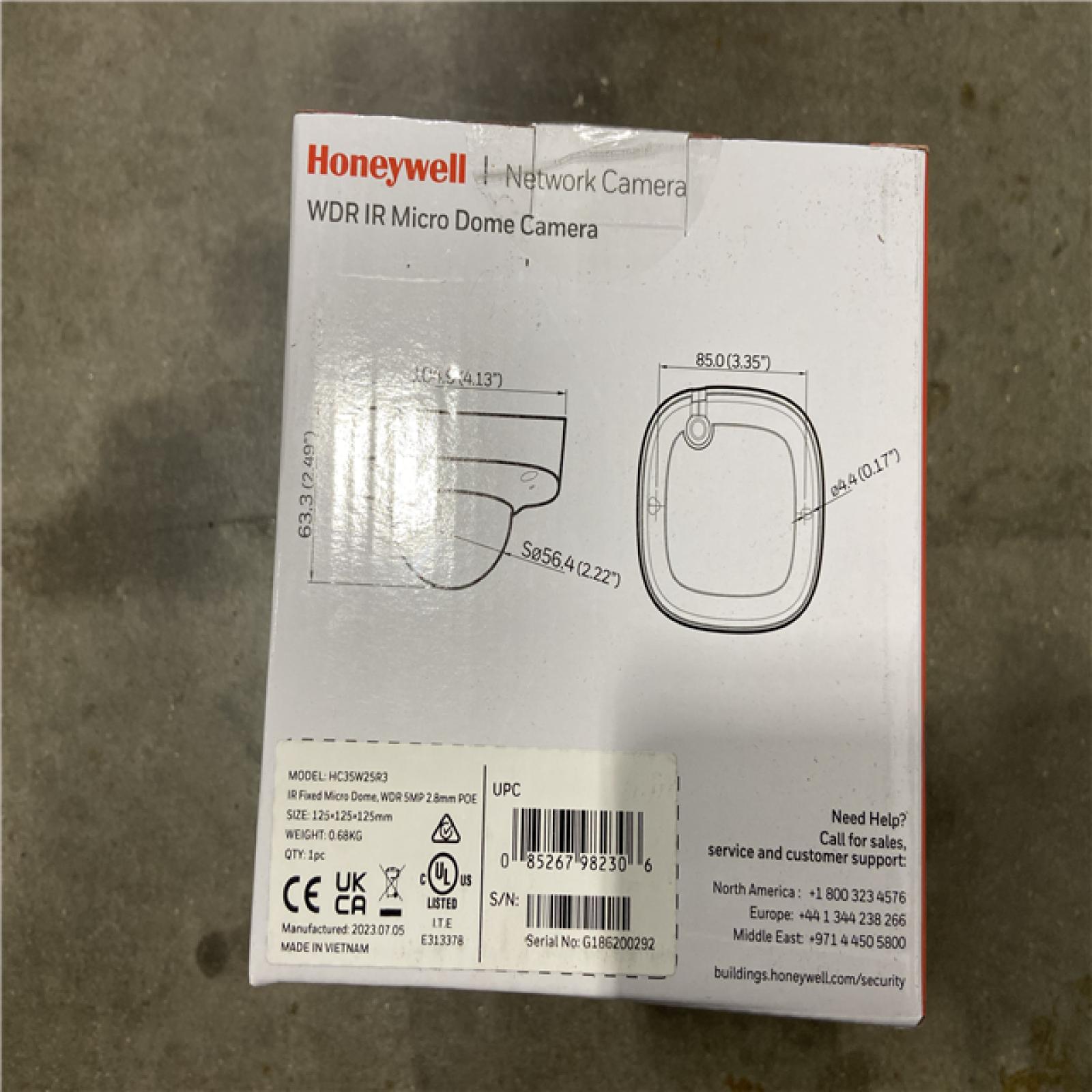 NEW! - Honeywell 35 Series HC35W25R3 5MP Outdoor Network Micro Dome Camera with Night Vision