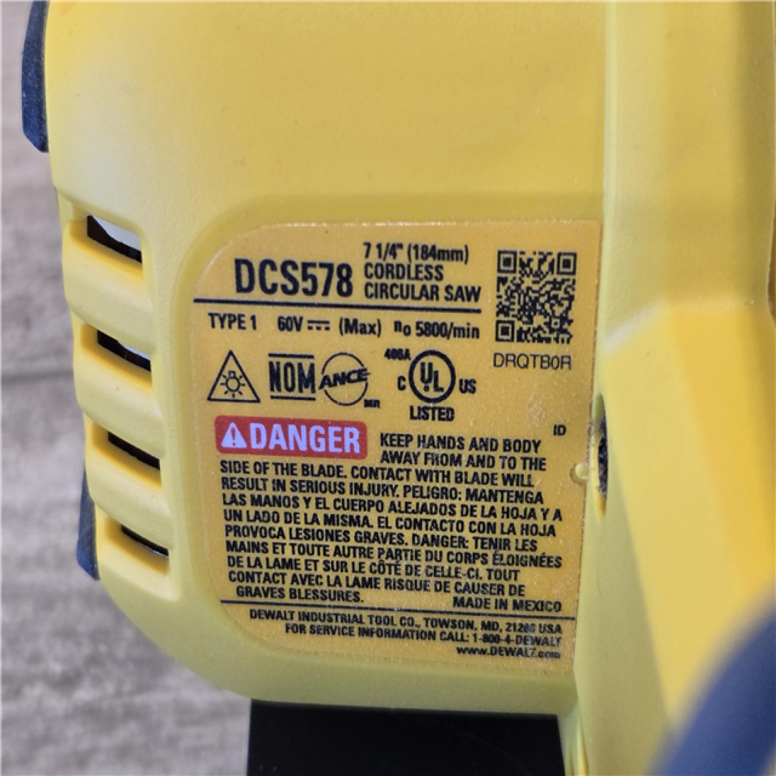 AS-IS DEWALT FLEXVOLT 60V MAX Cordless 7-1/4 in. Circular Saw (Tool Only)